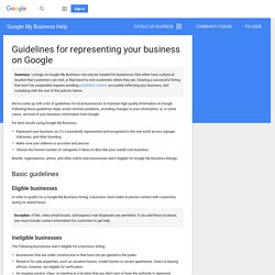 Places quality guidelines - Google Places Help for business owners