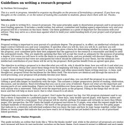 An example of a research proposal   university home page