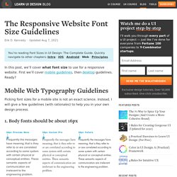 Font Size Guidelines for Responsive Websites (2020 Update)