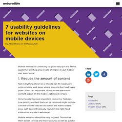 7 usability guidelines for websites on mobile devices