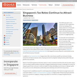 Singapore’s Tax Rates Continue to Attract Business