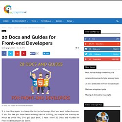 20 Docs and Guides for Front-end Developers - I'm Programmer