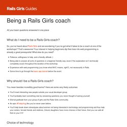 Guides - Rails Girls