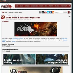 Guild Wars 2 Database Updated! - News