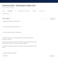 Guillaume Gillet – Psychologue en ligne Lyon