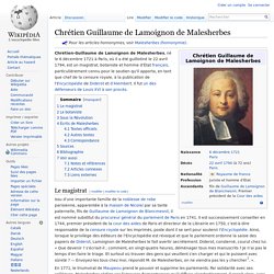 Chrétien Guillaume de Lamoignon de Malesherbes