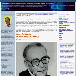 Henri Guillemin : LE FASCISME EN FRANCE