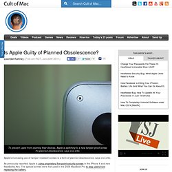 Is Apple Guilty of Planned Obsolescence?