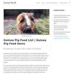 Guinea Pig Food List, Ultimate Guide