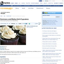 Guinness and Bailey Irish Cupcakes Recipe