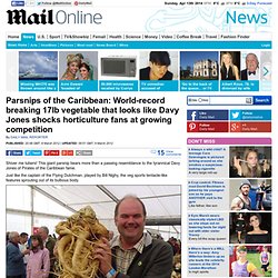 Guinness World Record secured by green-fingered David Thomas for the heaviest ever parsnip