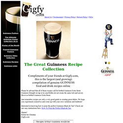 GUINNESS Stout Recipes compliments of Gigfy.com