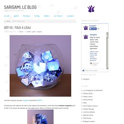 Guirlande lumineuse USB bleue en origami