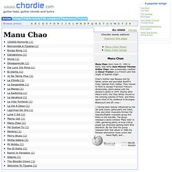 Manu Chao guitar chords, guitar tabs and lyrics
