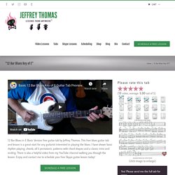 12 Bar Blues Key of E free guitar lesson by Jeffrey Thomas