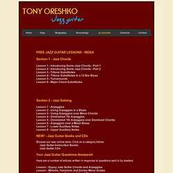 Free Jazz Guitar Lessons on Chords and Soloing by Tony Oreshko