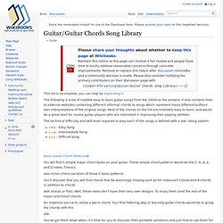 Guitar/Guitar Chords Song Library - Wikibooks, collection of open-content textbooks - StumbleUpon