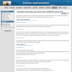 Guitarists web tools (les outils des guitaristes sur le net)