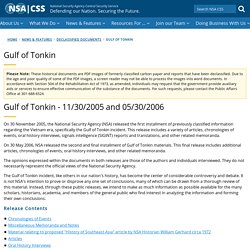 Declassified documents National Security Agency - Gulf of Tonkin