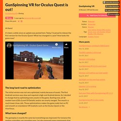 GunSpinning VR for Oculus Quest is out! - GunSpinning VR by demonixis