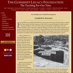The Gurdjieff Journal—Fourth Way Perspectives—Gurdjieff & Abyssinia