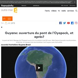Guyane: ouverture du pont de l'Oyapock, et après? - outre-mer 1ère