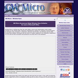 GW Micro - Window-Eyes