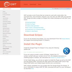 Set up Eclipse - Google Web Toolkit - Google Code