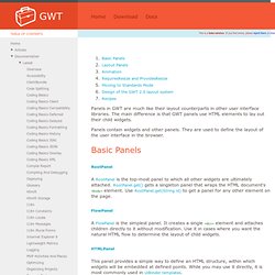 Developer&#039;s Guide - Layout Using Panels - Google Web Toolkit - Google Code