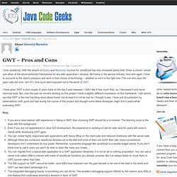 GWT – Pros and Cons
