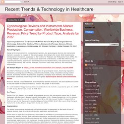 Recent Trends & Technology in Healthcare: Gynecological Devices and Instruments Market Production, Consumption, Worldwide Business, Revenue, Price Trend by Product Type, Analysis by 2027