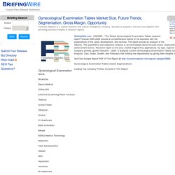 Gynecological Examination Tables Market Size, Future Trends, Segmentation, Gross Margin, Opportunity