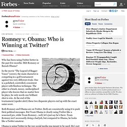 Romney v. Obama: Who is Winning at Twitter?