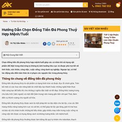 Hướng Dẫn Chọn Đồng Tiền Đá Phong Thủy Hợp Mệnh/Tuổi