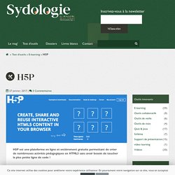H5P - Créer activités pédagogiques en HTML5