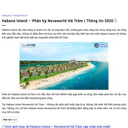 Habana Island - Phân kỳ Novaworld Hồ Tràm