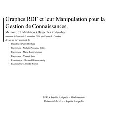 Habilitation à Diriger les Recherches (HDR) Fabien Gandon - Graphes RDF et leur Manipulation pour la Gestion de Connaissances