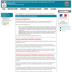 DRIAAF ILE DE FRANCE - 2018 - Habilitation au titre de l’aide alimentaire