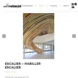 HABILLER ESCALIER en rotin - MÉTALOBIL agence de design à Nantes (44)