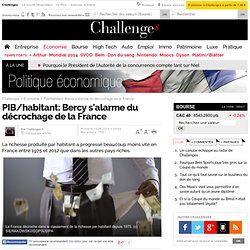 PIB/habitant: Bercy s'alarme du décrochage de la France