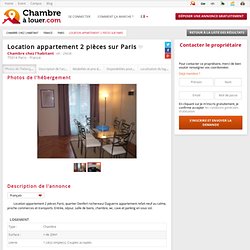 Location Paris (France) - Location appartement 2 pièces sur Paris