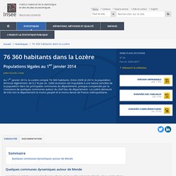76 360 habitants dans la Lozère - Insee Flash Occitanie - 29