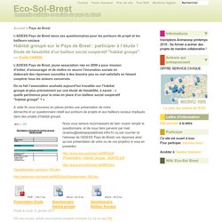 Habitat groupé sur le Pays de Brest : participer à l'étude !