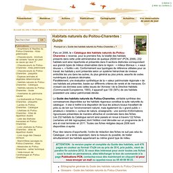 Habitats naturels du Poitou-Charentes : Guide - Poitou-Charentes Nature