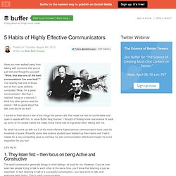 5 Habits of Highly Effective Communicators