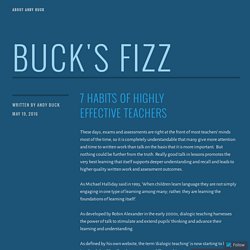 7 habits of highly effective teachers – Buck's Fizz