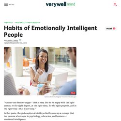 Habits of Emotionally Intelligent People