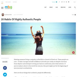 20 Habits Of Highly Authentic People