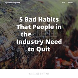 5 Bad Habits That People in the 메이저사이트 Industry Need to Quit