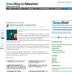 Habits for success in school and life SmartBlogs